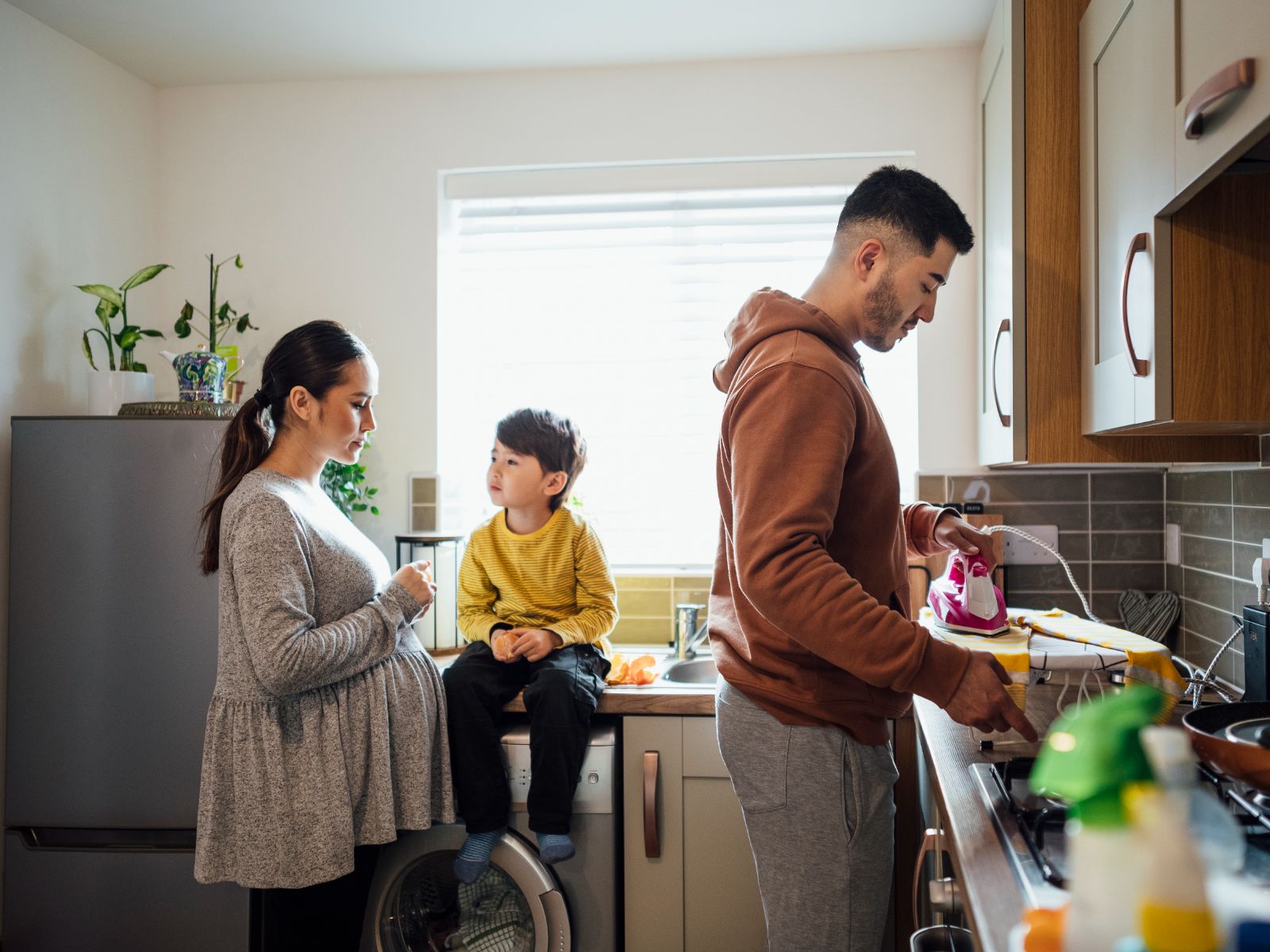 neutral family in kitchen istock 1290513722